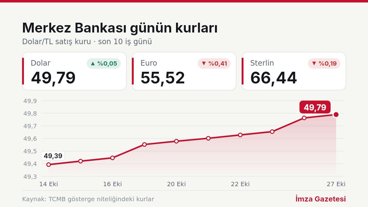 Merkez Bankası döviz kurları grafiği