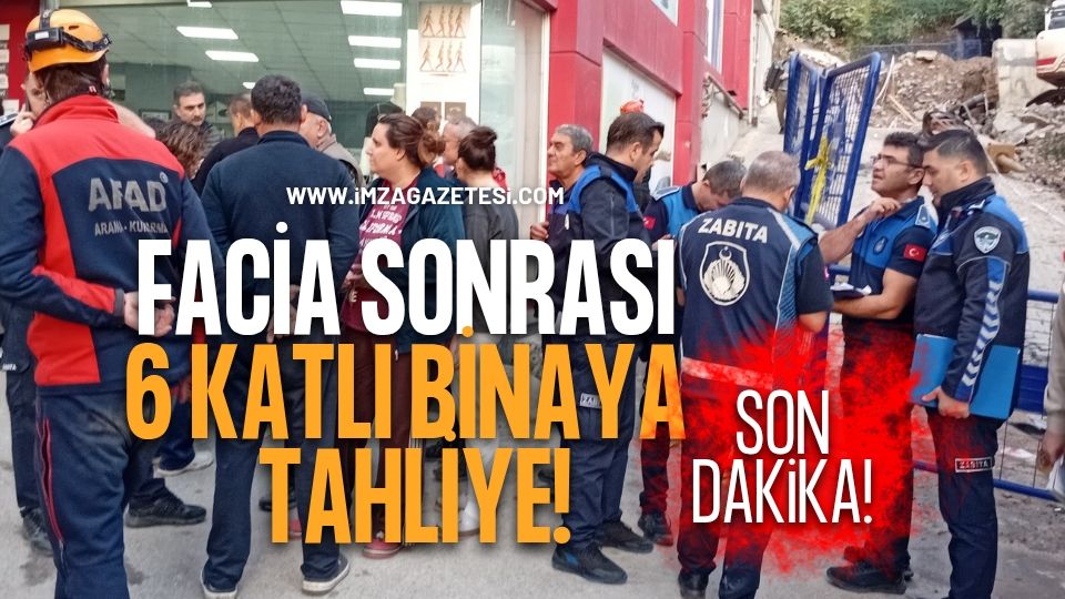 Çökme Faciası Sonrasinda 6 Katlı Binaya Tahliye