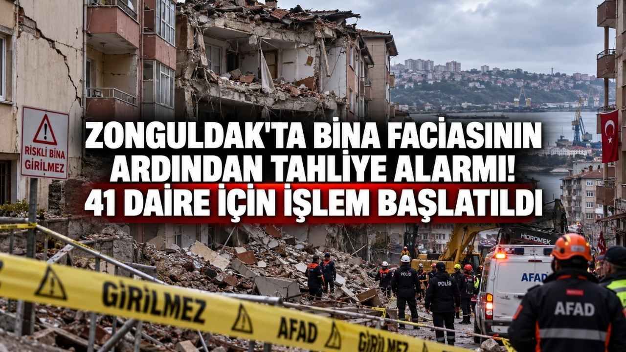 Zonguldak'ta Bina Faciasının Ardından Tahliye Alarmı!