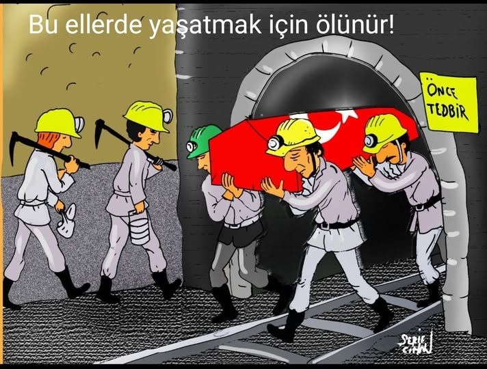 Zonguldak'taki Grizu Faciasına Zonguldaklı Karikatürist Şerif Cihan'dan Eleştiri Bu Ellerle Yaşatmak İçin Ölünür Imza Gazetesi